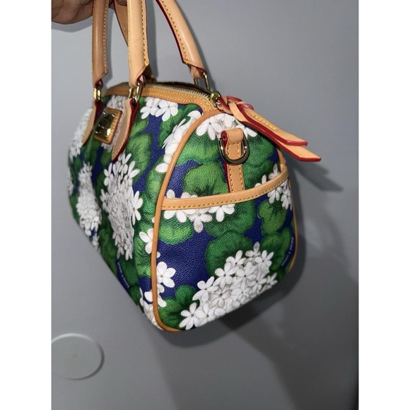 Dooney & Bourke Green and White Floral Satchel - Picture 2 of 5